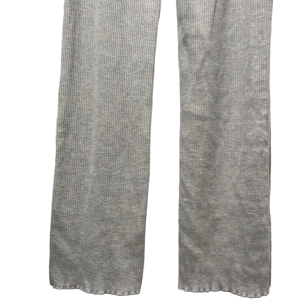 Reformation The Stone Pant Ribbed High Rise Crop Straight Leg Pull On oatmeal - Picture 5 of 11